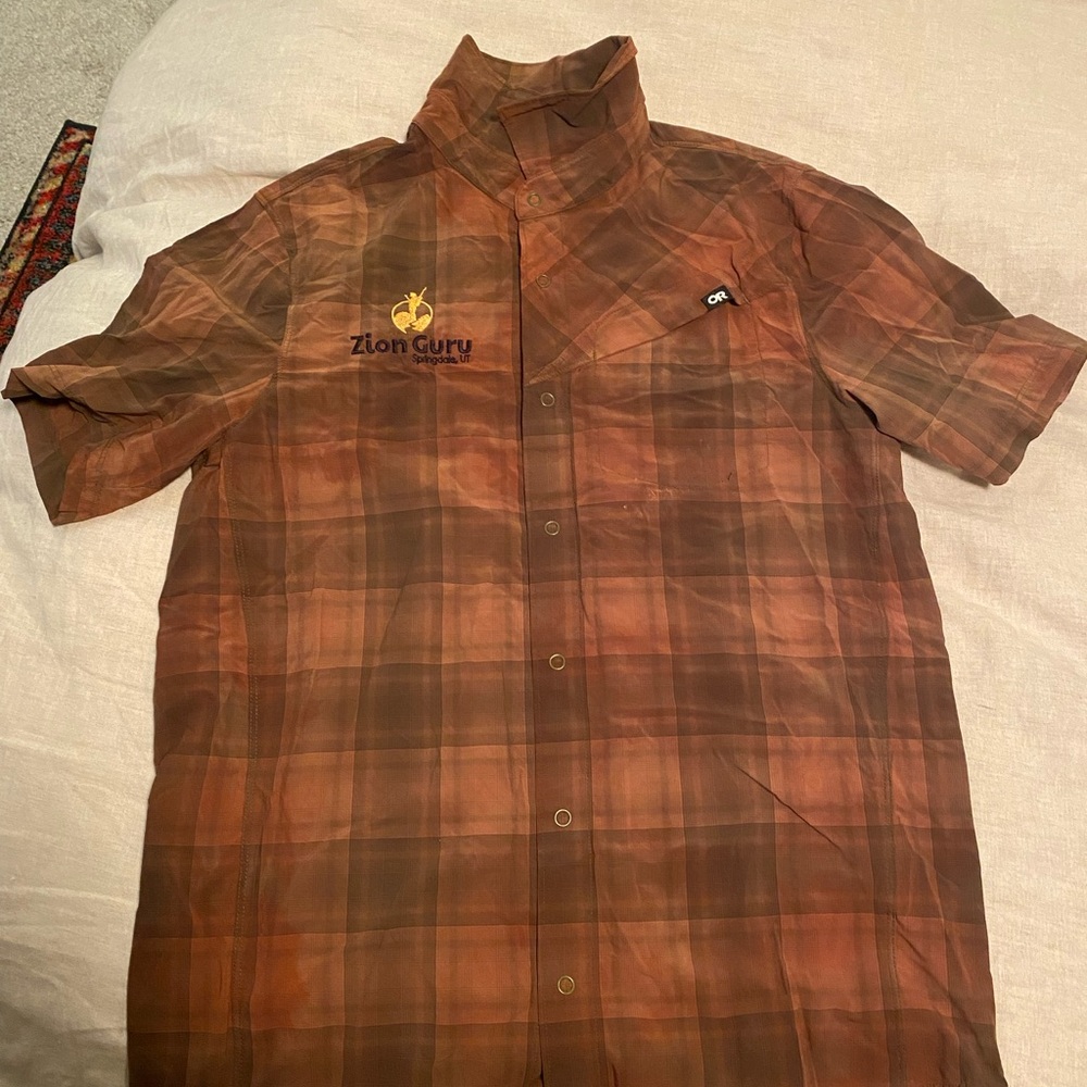 Outdoor Research Brown Button Down Sun Shirt